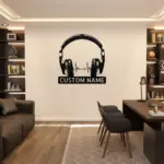 Personalized Earphones Metal Sign