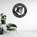 Personalized English Bulldog Metal Sign