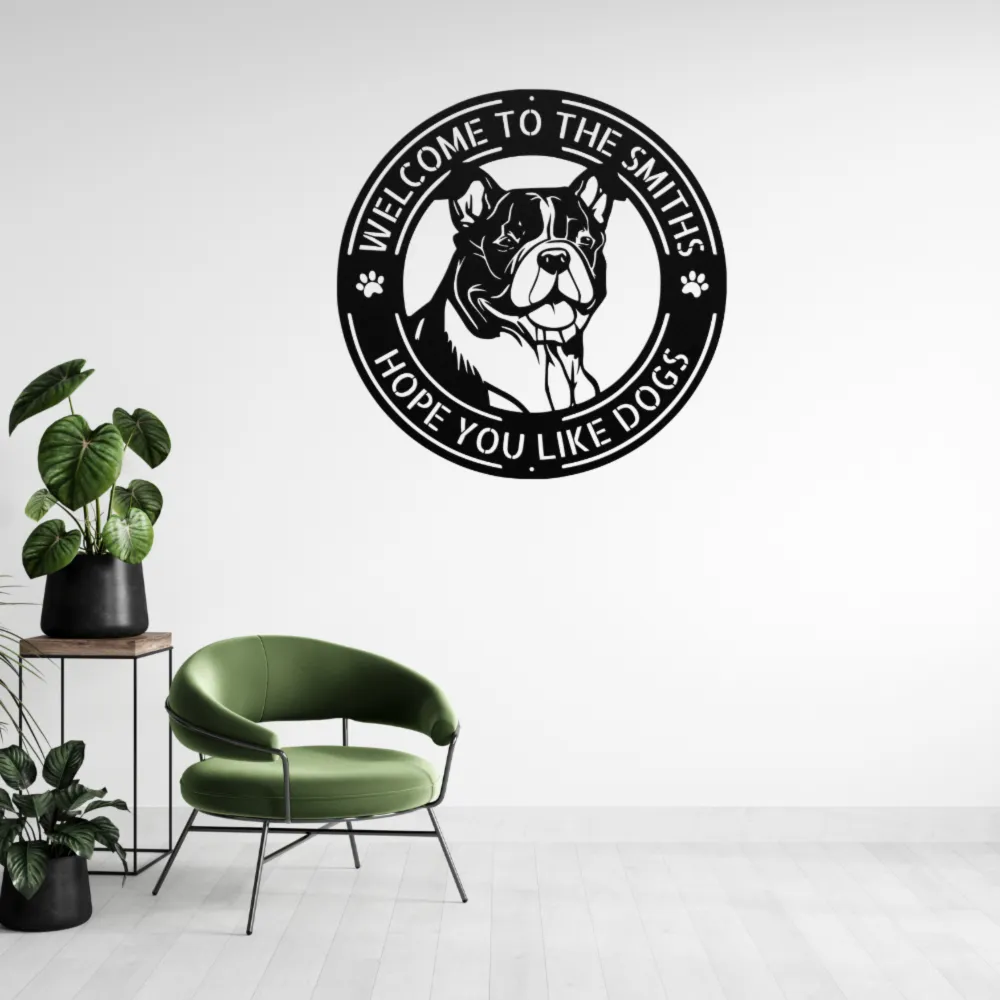 Personalized English Bulldog Metal Sign Personalized English Bulldog Metal Sign