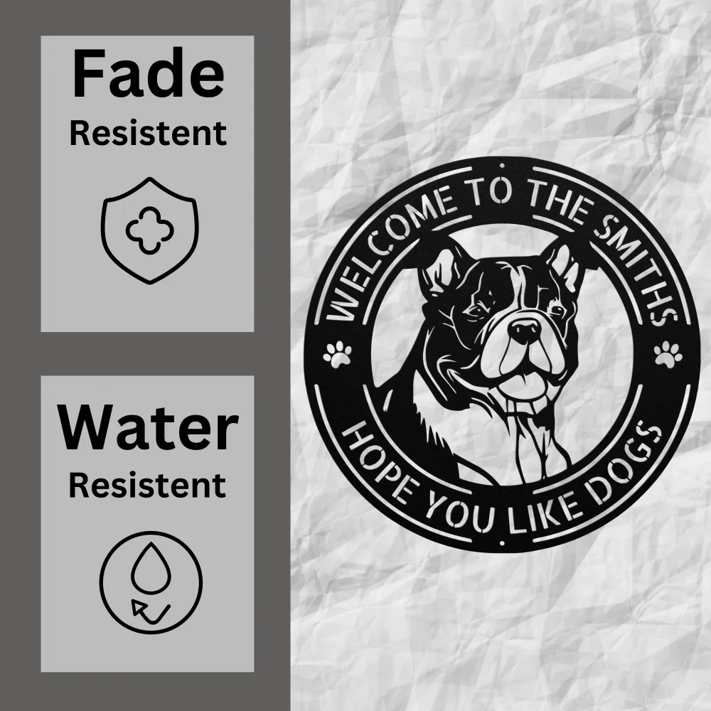 Personalized English Bulldog Metal Sign Personalized English Bulldog Metal Sign