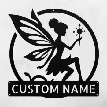Personalized Fairy Metal Art Sign