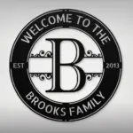 Personalized Family Name Metal Art Sign