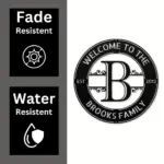 Personalized Family Name Metal Art Sign