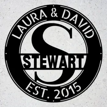 Personalized Family Name Metal Sign