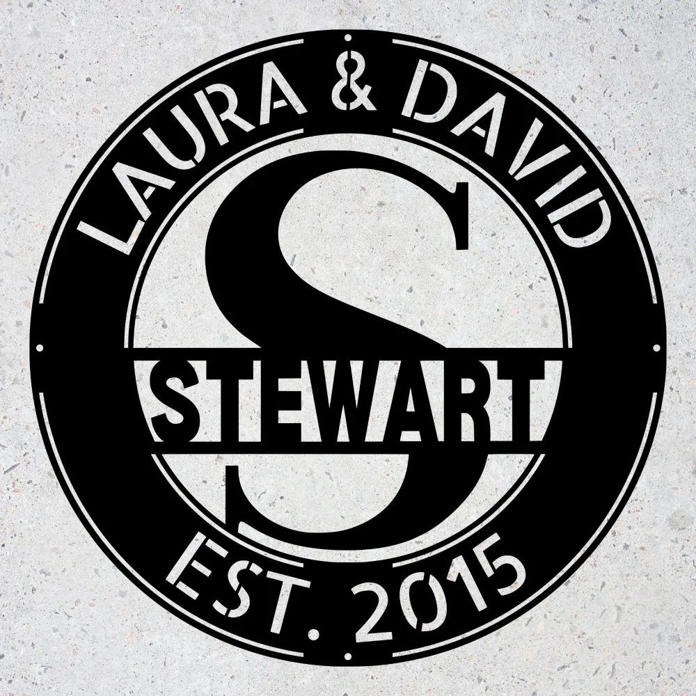 Personalized Family Name Metal Sign Personalized Family Name Metal Sign