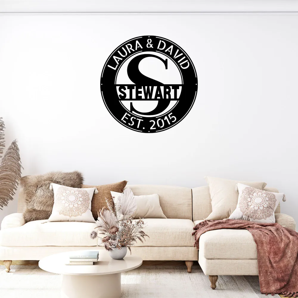 Personalized Family Name Metal Sign Personalized Family Name Metal Sign