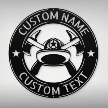 Personalized Firefighter Metal Sign