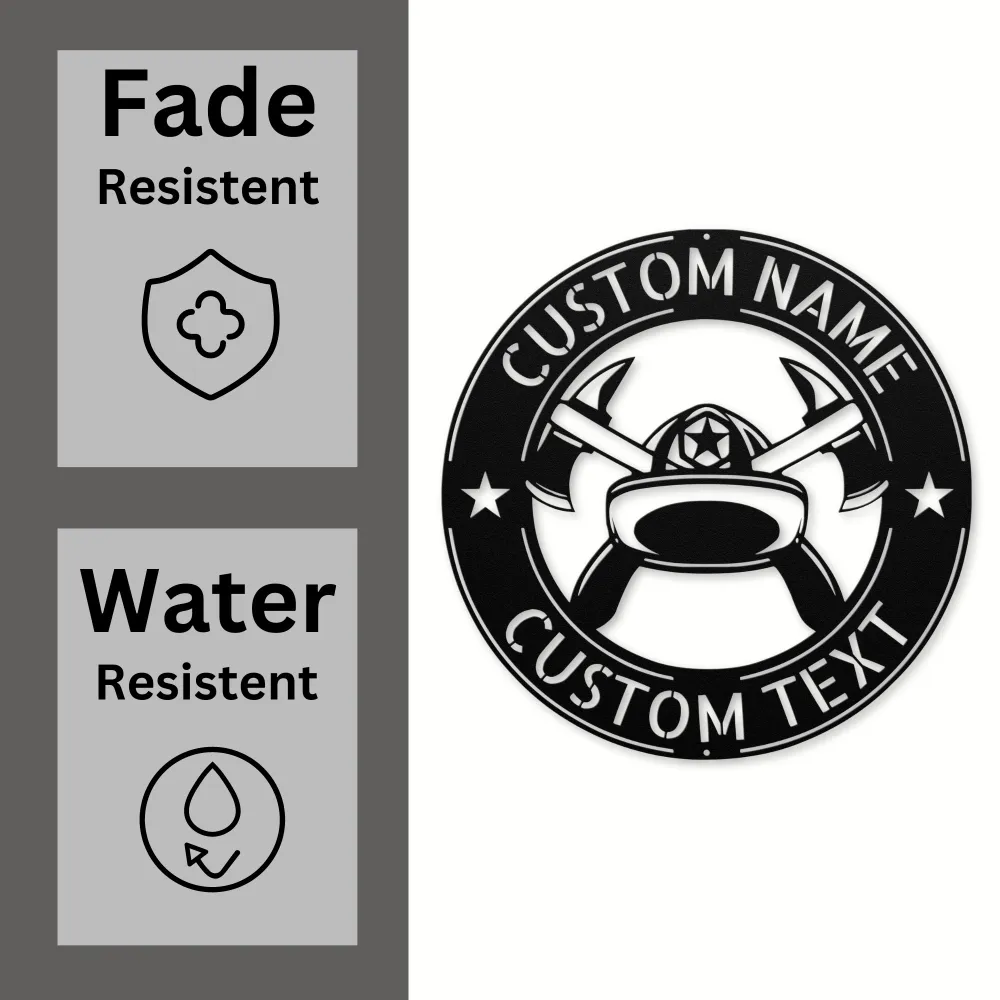 Personalized Firefighter Metal Sign Personalized Firefighter Metal Sign
