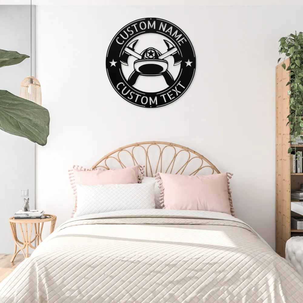 Personalized Firefighter Metal Sign Personalized Firefighter Metal Sign
