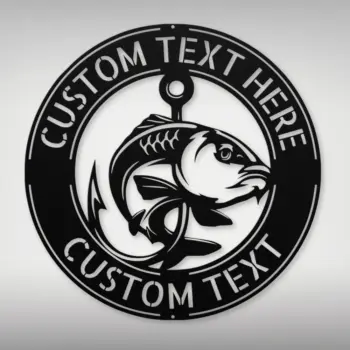 Personalized Fish Metal Art Sign