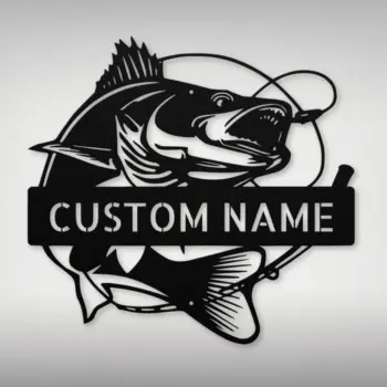 Personalized Fish Metal Wall Art Sign