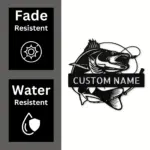Personalized Fish Metal Wall Art Sign