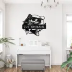 Personalized Fish Metal Wall Art Sign