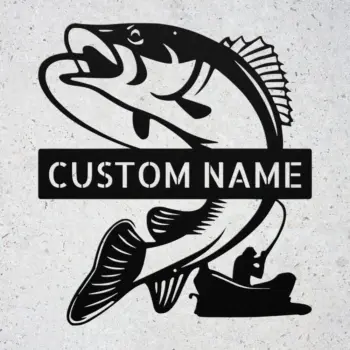 Personalized Fisherman Metal Sign