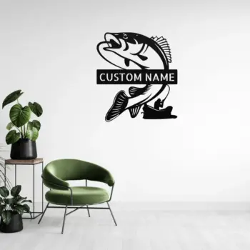 Personalized Fisherman Metal Sign