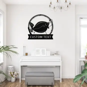 Personalized Flounder Fish Metal Sign