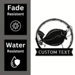 Personalized Flounder Fish Metal Sign
