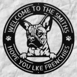 Personalized French Bulldog Metal Sign