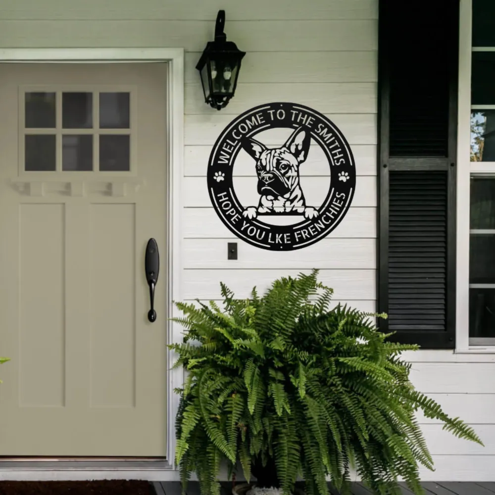 Personalized French Bulldog Metal Sign Personalized French Bulldog Metal Sign