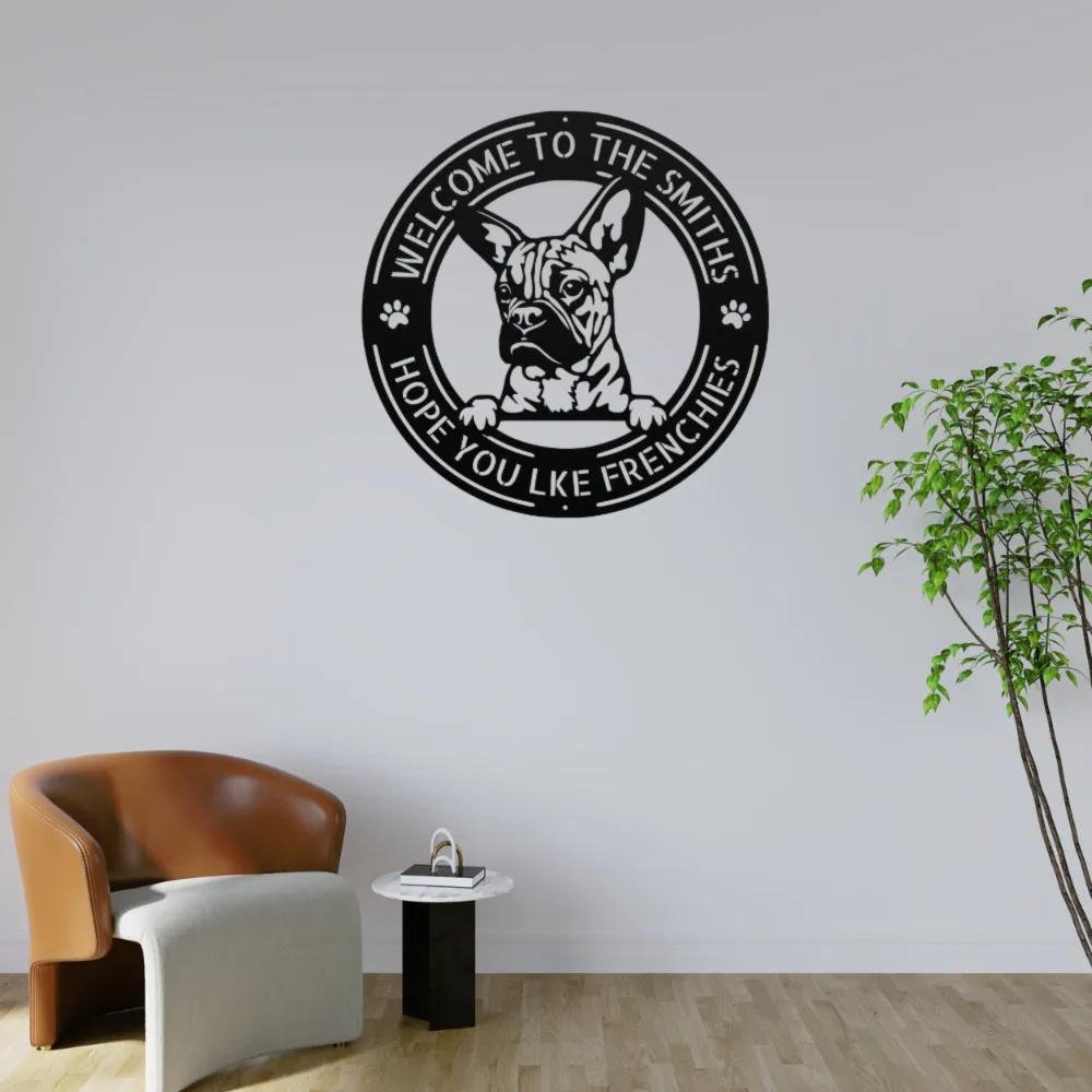 Personalized French Bulldog Metal Sign Personalized French Bulldog Metal Sign