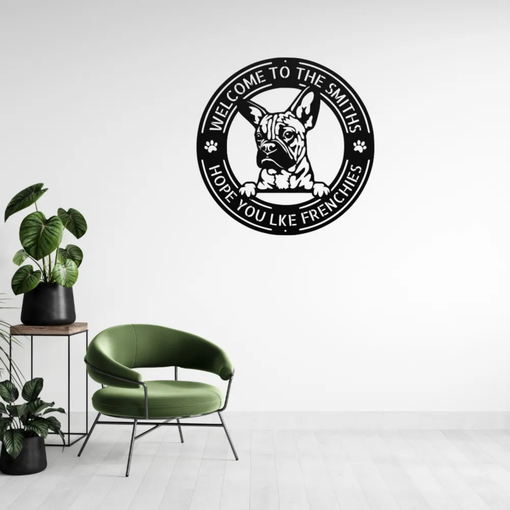 Personalized French Bulldog Metal Sign Personalized French Bulldog Metal Sign