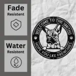 Personalized French Bulldog Metal Sign