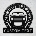 Personalized Garage Tools Metal Sign