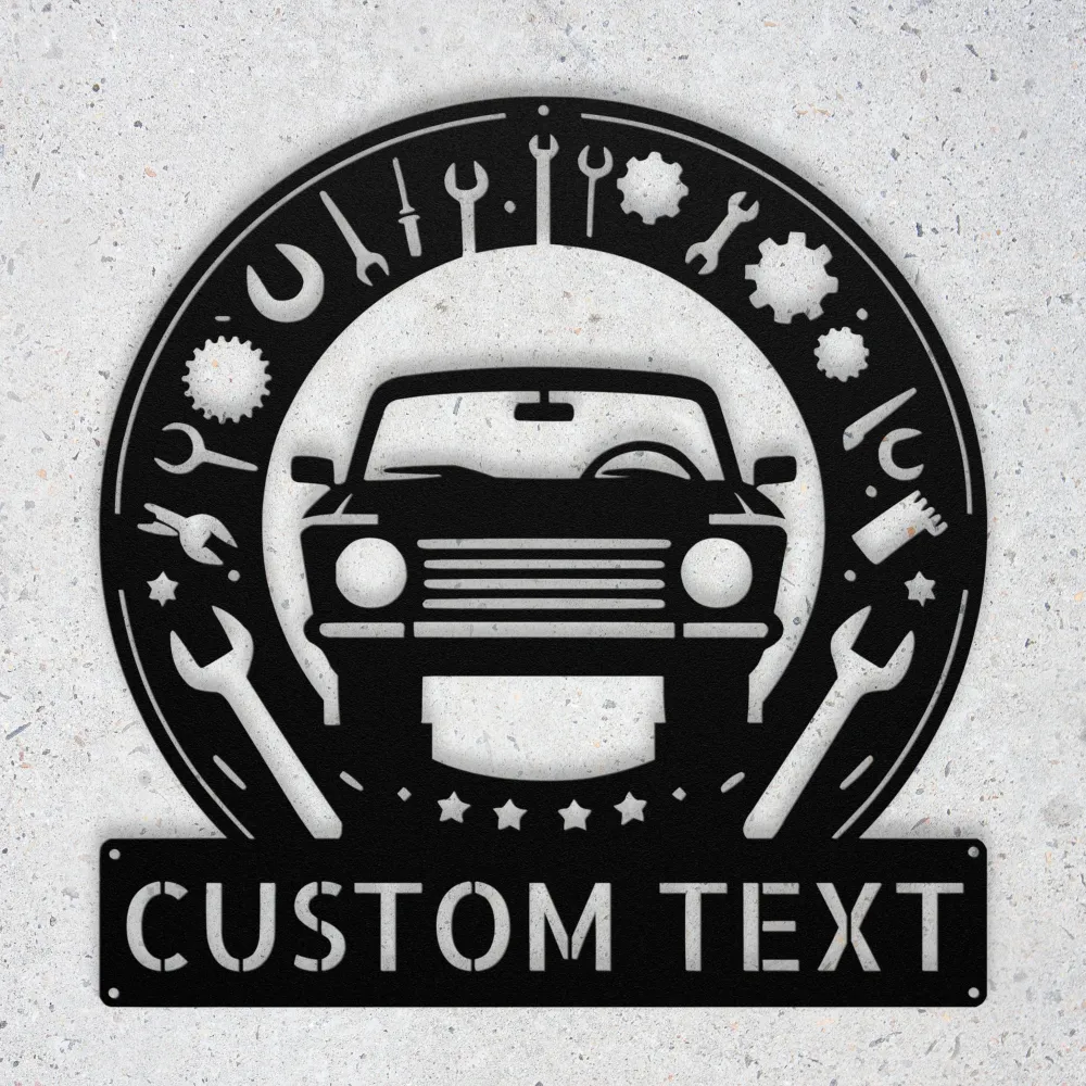 Personalized Garage Tools Metal Sign Personalized Garage Tools Metal Sign