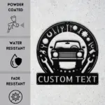 Personalized Garage Tools Metal Sign