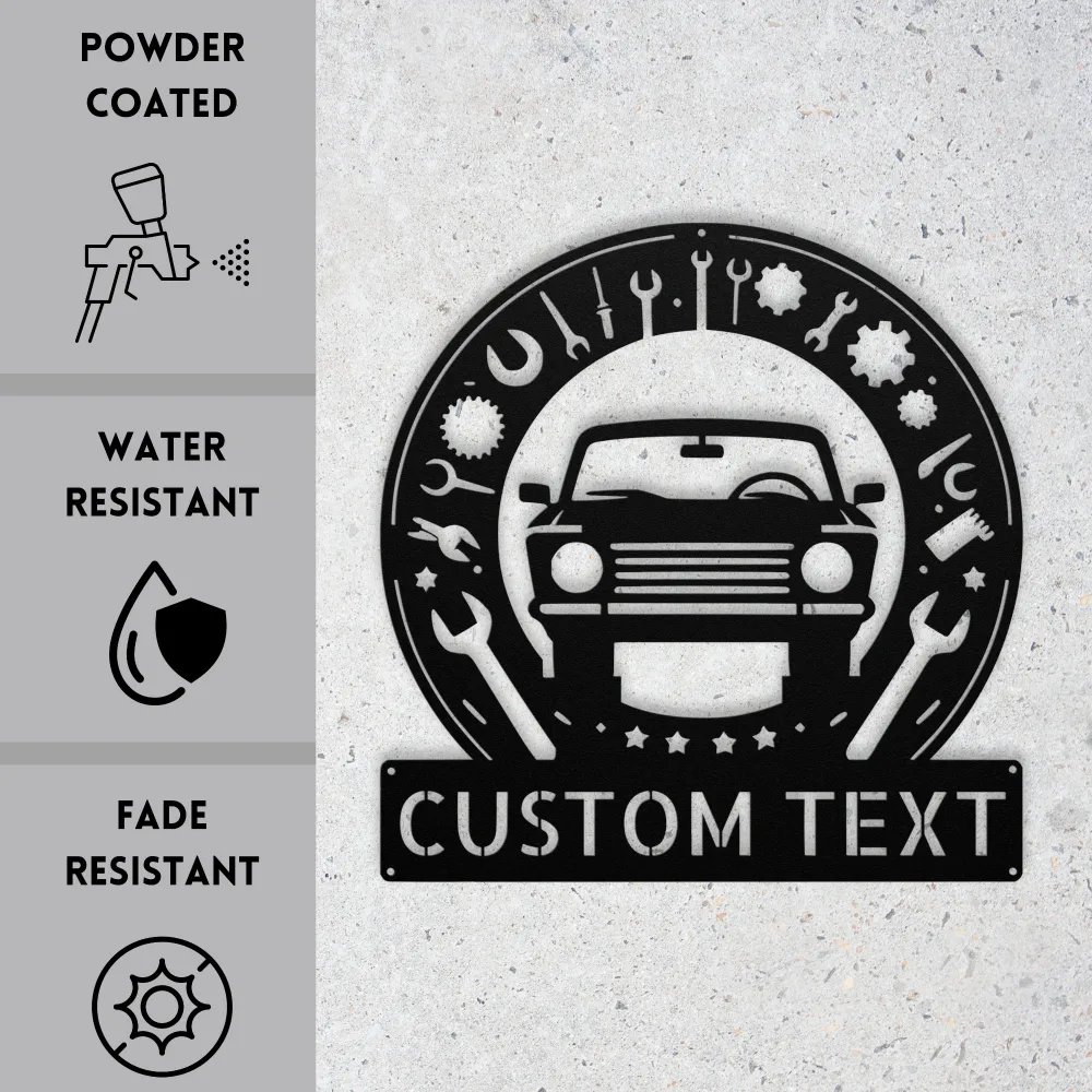 Personalized Garage Tools Metal Sign Personalized Garage Tools Metal Sign