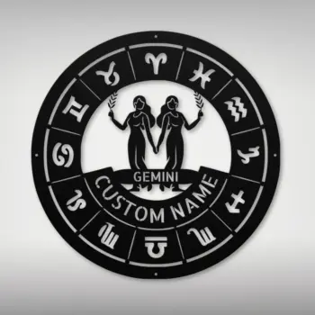 Personalized Gemini Metal Sign