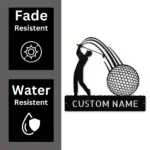 Personalized Golfer Metal Sign