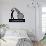 Personalized Golfer Metal Sign
