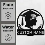 Personalized Graduation Cap Metal Sign