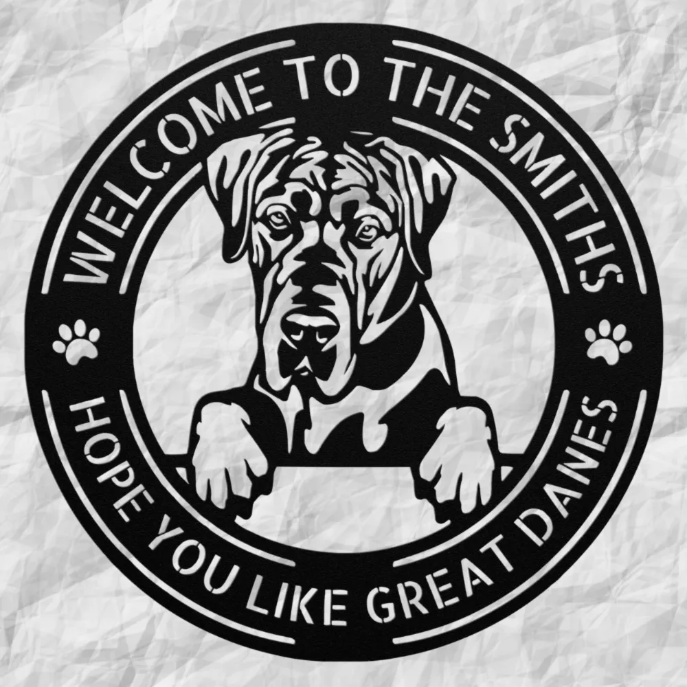 Personalized Great Dane Metal Sign Personalized Great Dane Metal Sign
