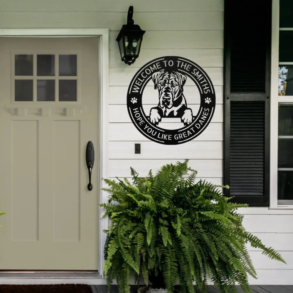 Personalized Great Dane Metal Sign Personalized Great Dane Metal Sign