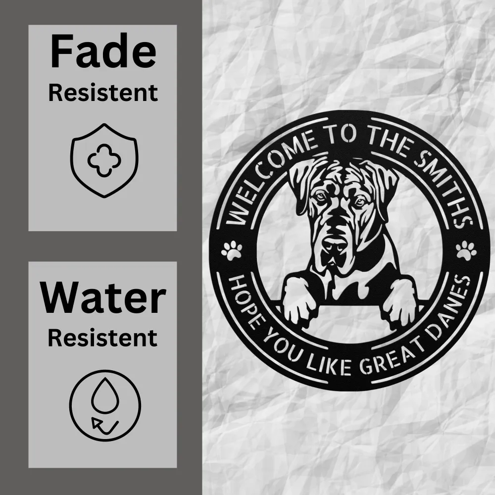 Personalized Great Dane Metal Sign Personalized Great Dane Metal Sign