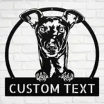 Personalized Greyhound Dog Metal Sign