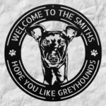 Personalized Greyhound Metal Sign