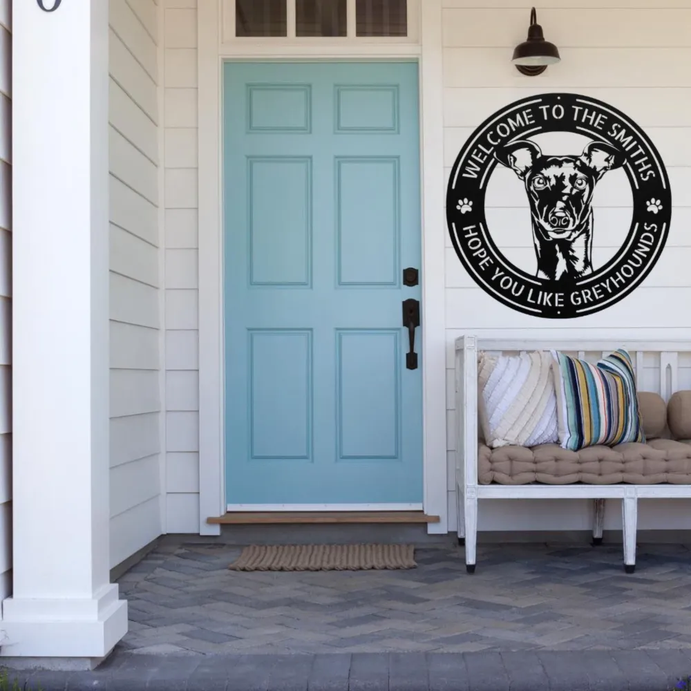 Personalized Greyhound Metal Sign Personalized Greyhound Metal Sign