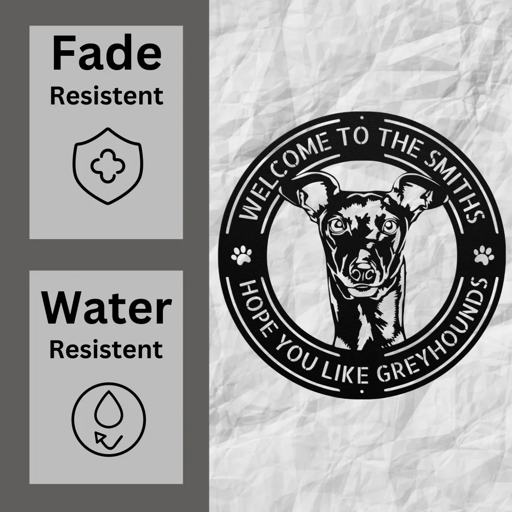 Personalized Greyhound Metal Sign Personalized Greyhound Metal Sign