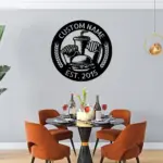 Personalized Hamburger Metal Sign