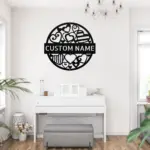 Personalized Hearts Metal Sign