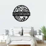 Personalized Hearts Metal Sign