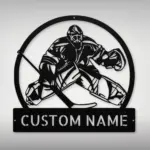 Personalized Hockey Goalie Metal Sign