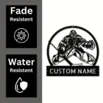 Personalized Hockey Goalie Metal Sign