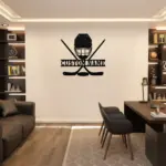 Personalized Hockey Stick Metal Sign