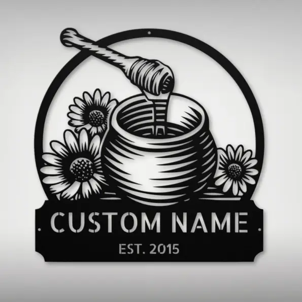 Personalized Honeycomb Metal Sign