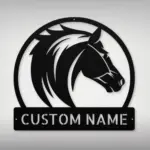 Personalized Horse Head Metal Sign