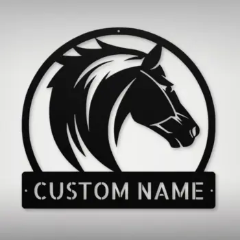 Personalized Horse Head Metal Sign